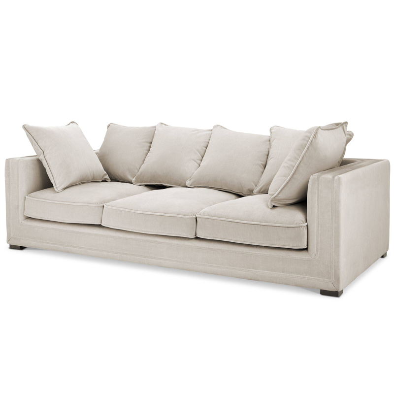 Диван Eichholtz Sofa Menorca Stone grey Бежево-серый Черный Диван Eichholtz Sofa Menorca Stone grey Бежево-серый Черный в Брянске | Loft Concept