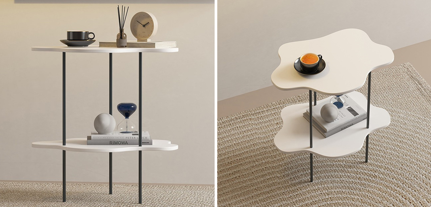 Приставной стол Luc Curved Side Table - фото