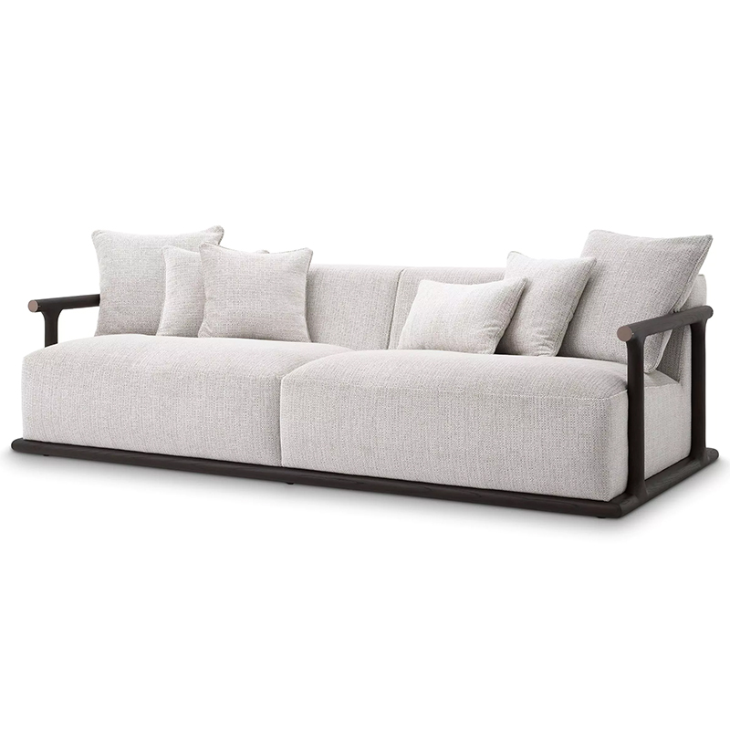 Диван Eichholtz Sofa Libero Светло-серый Коричневый Диван Eichholtz Sofa Libero Светло-серый Коричневый в Брянске | Loft Concept