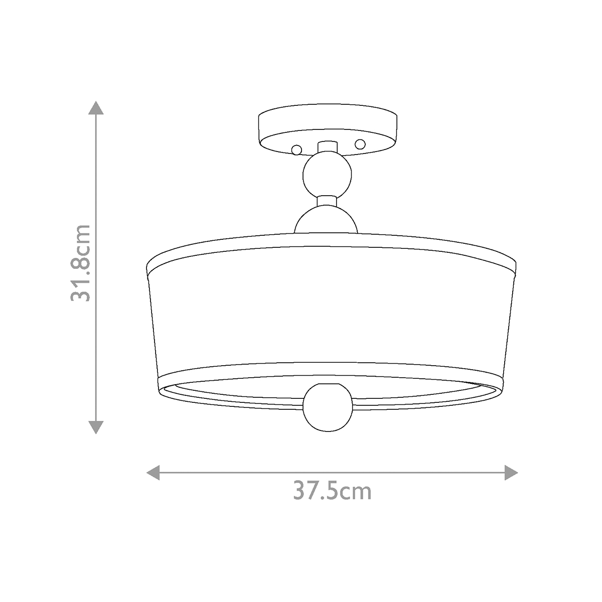 Потолочный светильник с белым цилиндрическим плафоном и шарообразными деталями Hinkley в Брянске