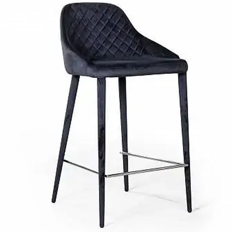 Стул Douglas Rhombus Bar stool Черный Велюр Черный Стул Douglas Rhombus Bar stool Черный Велюр Черный в Брянске | Loft Concept