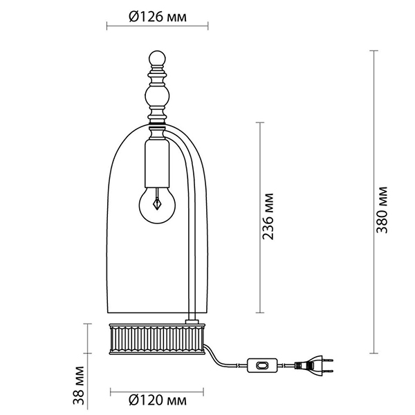 Настольная лампа Glass Dome Bronze Настольная лампа Glass Dome Bronze в Брянске