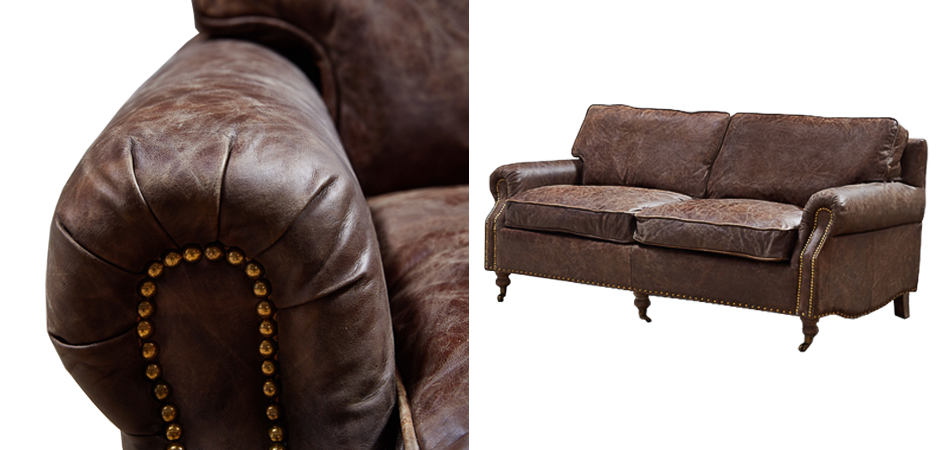 Диван RH CLASSIC LANCASTER Brown leather double Диван RH CLASSIC LANCASTER Brown leather double - Loft-Concept в Брянске