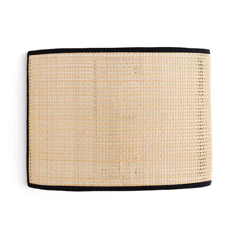 Бра Ottar Wicker Bamboo Cane beige black Бежевый Черный Бра Ottar Wicker Bamboo Cane beige black Бежевый Черный в Брянске | Loft Concept