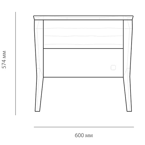 Тумба прикроватная из массива дуба с 2-мя ящиками Tasteful Furniture в Брянске