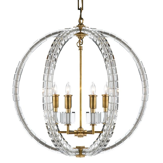 Люстра Radius Pendant Chandelier 6 Light Латунь Прозрачный Люстра Radius Pendant Chandelier 6 Light Латунь Прозрачный в Брянске | Loft Concept