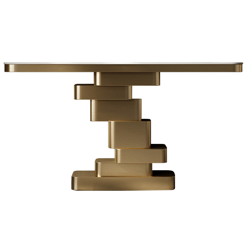 Консоль Maja Marble Metal Console Table Brass Латунь Коричневый Белый Консоль Maja Marble Metal Console Table Brass Латунь Коричневый Белый в Брянске | Loft Concept