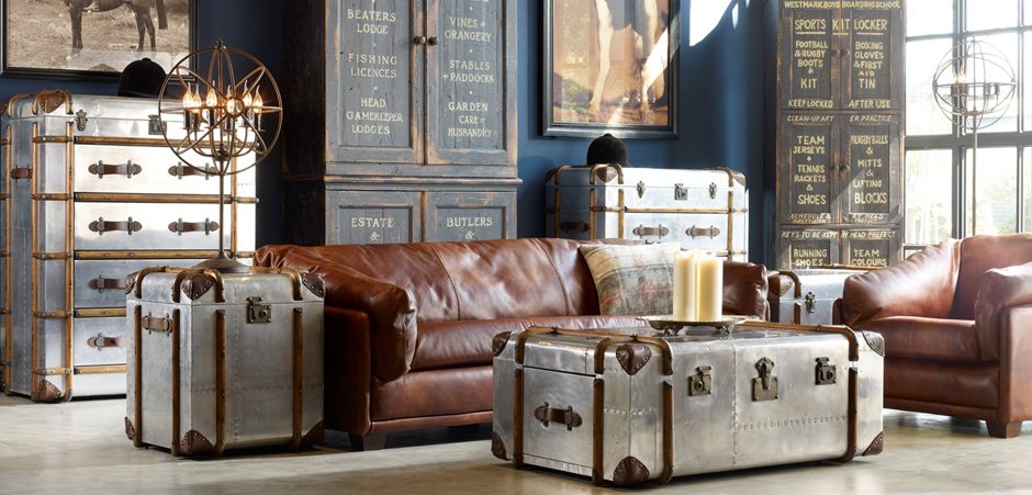 Комод в стиле Лофт RH Richards Polished Aluminum Trunks Chest Комод в стиле Лофт RH Richards Polished Aluminum Trunks Chest - Loft-Concept в Брянске