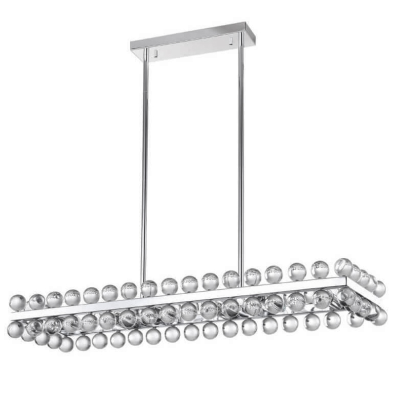 Sacramento Transparent Balls Rectangle Chandelier Хром Прозрачный Sacramento Transparent Balls Rectangle Chandelier Хром Прозрачный в Брянске | Loft Concept