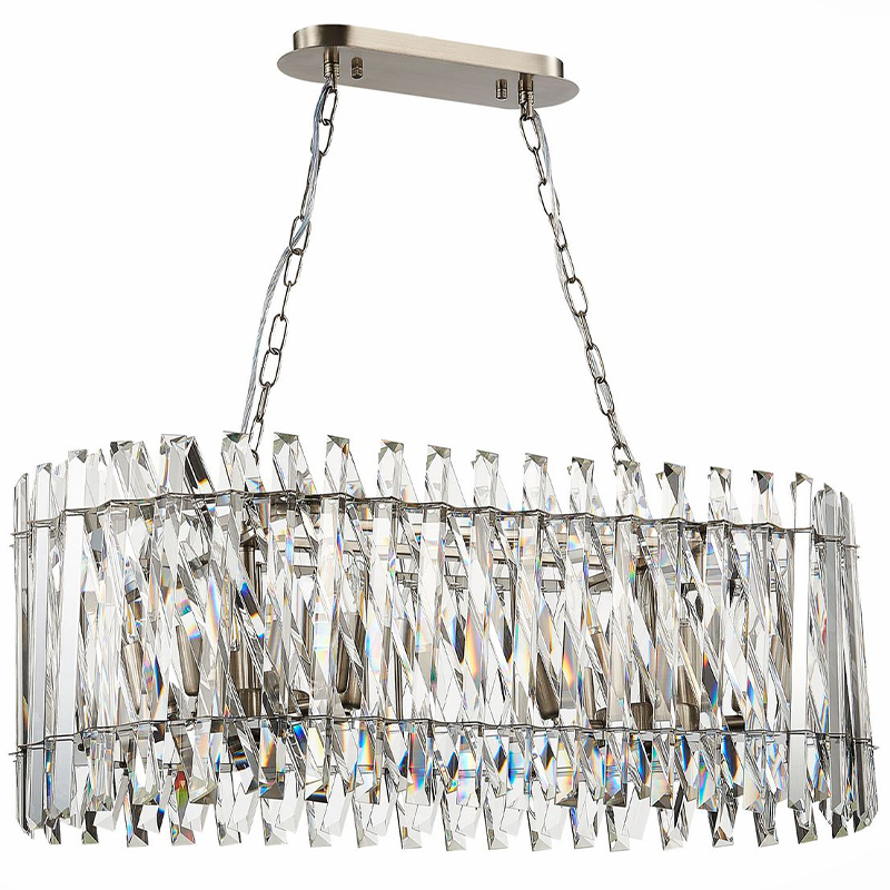 Люстра Kaeden Glass Chandelier 80 Никель Прозрачный Люстра Kaeden Glass Chandelier 80 Никель Прозрачный в Брянске | Loft Concept