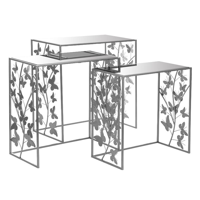 Консоль Silver Butterfly Triple Серебряный Консоль Silver Butterfly Triple Серебряный в Брянске | Loft Concept