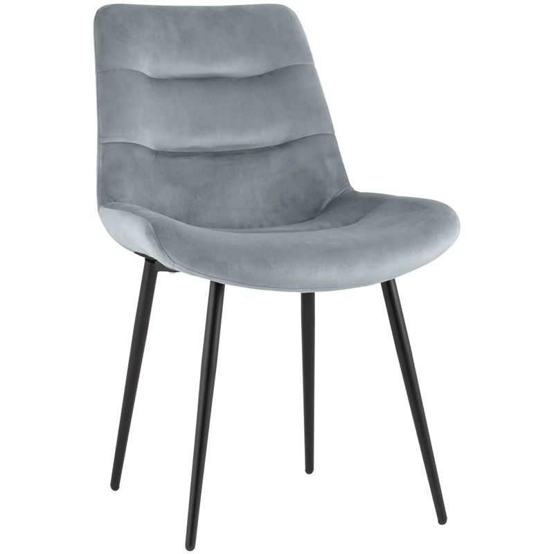 Стул Austin Chair Светло-Серый Велюр Светло-серый Черный Стул Austin Chair Светло-Серый Велюр Светло-серый Черный в Брянске | Loft Concept