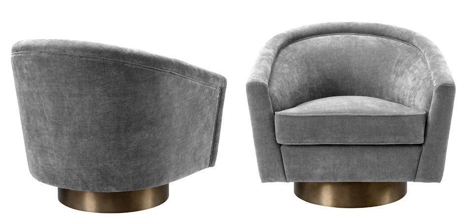 Кресло Eichholtz Swivel Chair Catene Grey Кресло Eichholtz Swivel Chair Catene Grey - Loft-Concept в Брянске