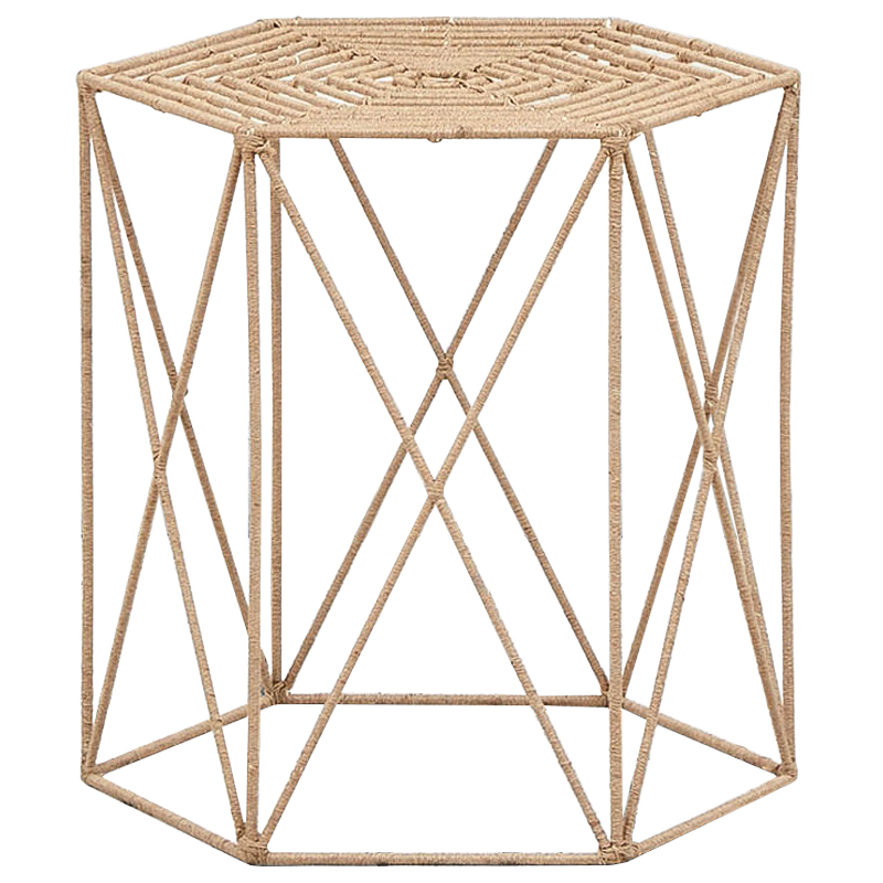 Приставной стол Wicker Alma Side Table Бежевый в Брянске | Loft Concept 