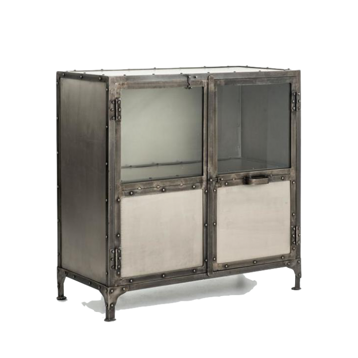 Комод металлический Industrial Steampunk Nickel 2 Door Cabinet Комод металлический Industrial Steampunk Nickel 2 Door Cabinet в Брянске | Loft Concept