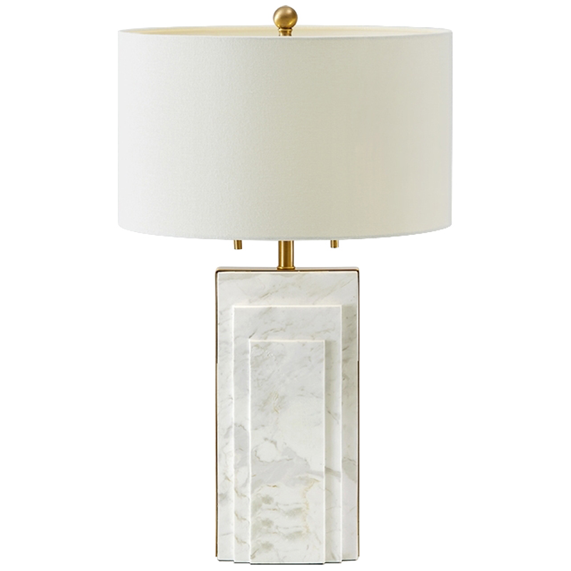 Дизайнерский настольный светильник Deco Marble Table Lamp Золотой Молочный Белый Мрамор Bianco Дизайнерский настольный светильник Deco Marble Table Lamp Золотой Молочный Белый Мрамор Bianco в Брянске | Loft Concept