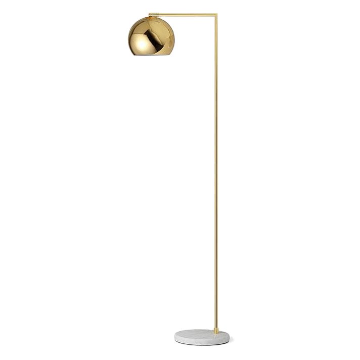 Торшер Brass Ball Белый Латунь Торшер Brass Ball Белый Латунь в Брянске | Loft Concept