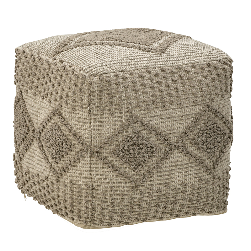 Пуф Kelim Pattern Beige Бежево-серый Пуф Kelim Pattern Beige Бежево-серый в Брянске | Loft Concept