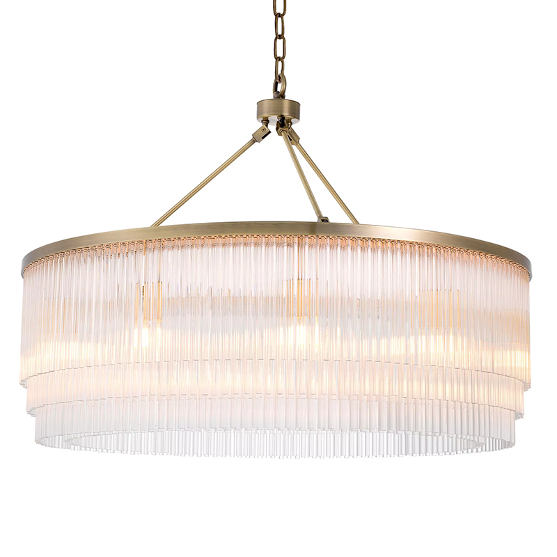 Люстра Eichholtz Chandelier Hector L Brass Латунь Прозрачное Стекло Люстра Eichholtz Chandelier Hector L Brass Латунь Прозрачное Стекло в Брянске | Loft Concept