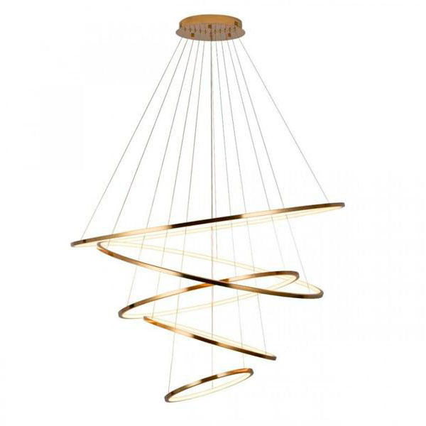 Люстра кольца Ring Horizontal Quintet Gold Золотой в Брянске | Loft Concept 