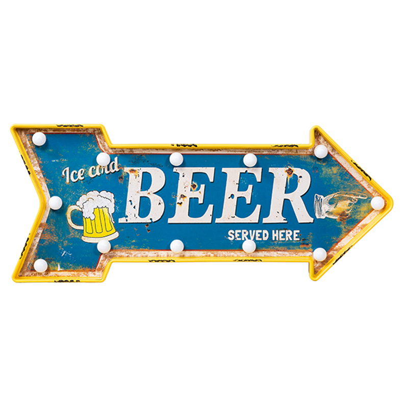 Аксессуар на стену Beer Синий Желтый Аксессуар на стену Beer Синий Желтый в Брянске | Loft Concept