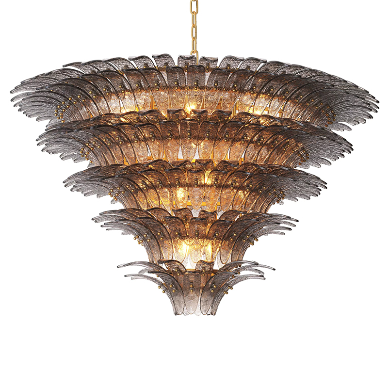 Люстра Philipp Plein Chandelier Bel Air XL Латунь Серый Люстра Philipp Plein Chandelier Bel Air XL Латунь Серый в Брянске | Loft Concept