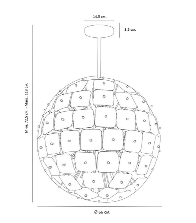 Люстра Sputnik Square Matt Chandelier Люстра Sputnik Square Matt Chandelier в Брянске