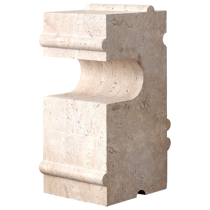 Приставной стол Hume Stone Side Table дизайн Kelly Wearstler Песочный Приставной стол Hume Stone Side Table дизайн Kelly Wearstler Песочный в Брянске | Loft Concept