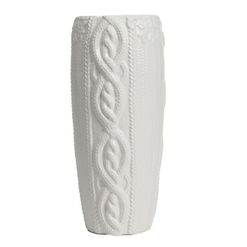 Ваза Knitted Pattern high Белый Ваза Knitted Pattern high Белый в Брянске | Loft Concept