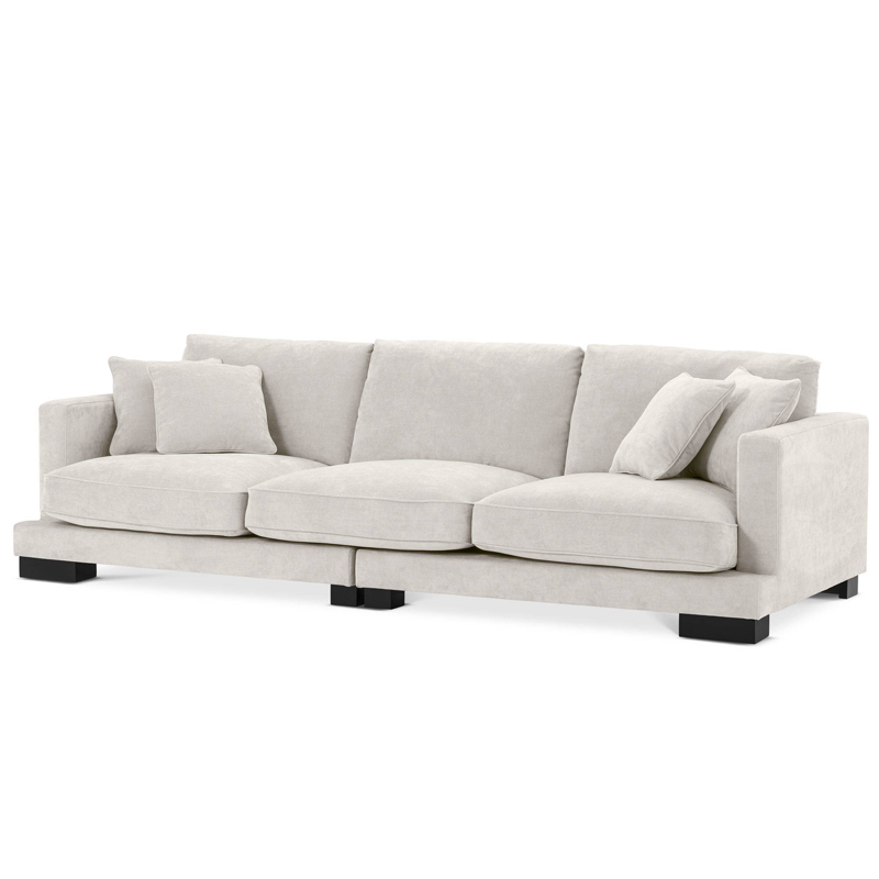 Диван Eichholtz Sofa Tuscany sand Песочный Черный Диван Eichholtz Sofa Tuscany sand Песочный Черный в Брянске | Loft Concept