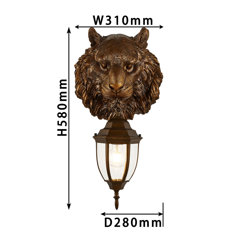 Коричневый уличный светильник с головой зверя ANIMAL LANTERN Коричневый уличный светильник с головой зверя ANIMAL LANTERN в Брянске