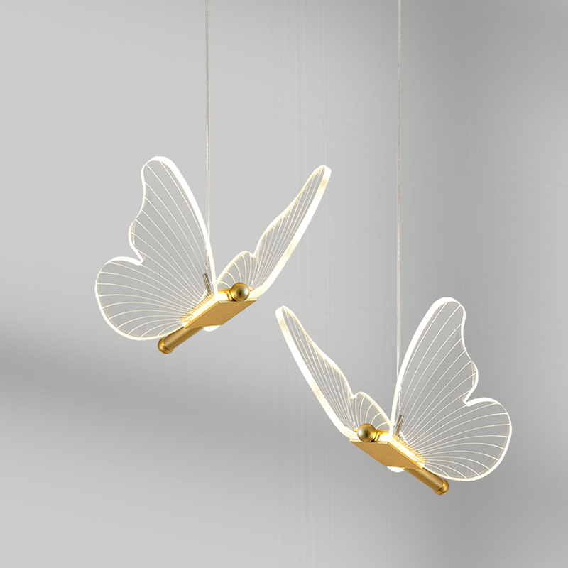 Butterfly Double Pendant Lamp D Прозрачный Латунь Butterfly Double Pendant Lamp D Прозрачный Латунь в Брянске | Loft Concept