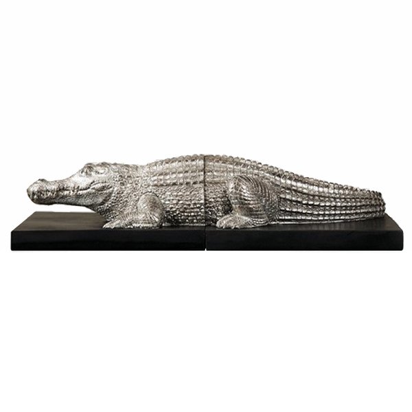 Держатель книг крокодил Crocodile Серебряный Держатель книг крокодил Crocodile Серебряный в Брянске | Loft Concept