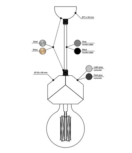 Подвесной светильник BETON MAKT в Брянске