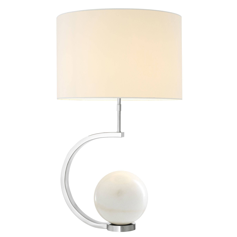 Настольная лампа Eichholtz Table Lamp Luigi white marble Белый Никель Белый Мрамор Bianco Настольная лампа Eichholtz Table Lamp Luigi white marble Белый Никель Белый Мрамор Bianco в Брянске | Loft Concept
