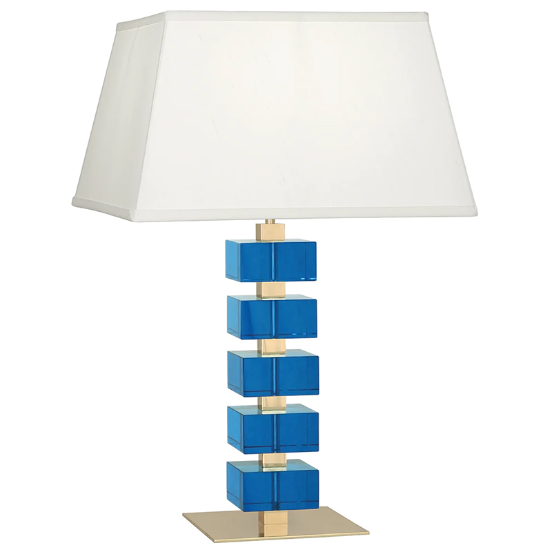Настольная лампа Monaco Table Lamp Синий Латунь Белый в Брянске | Loft Concept 