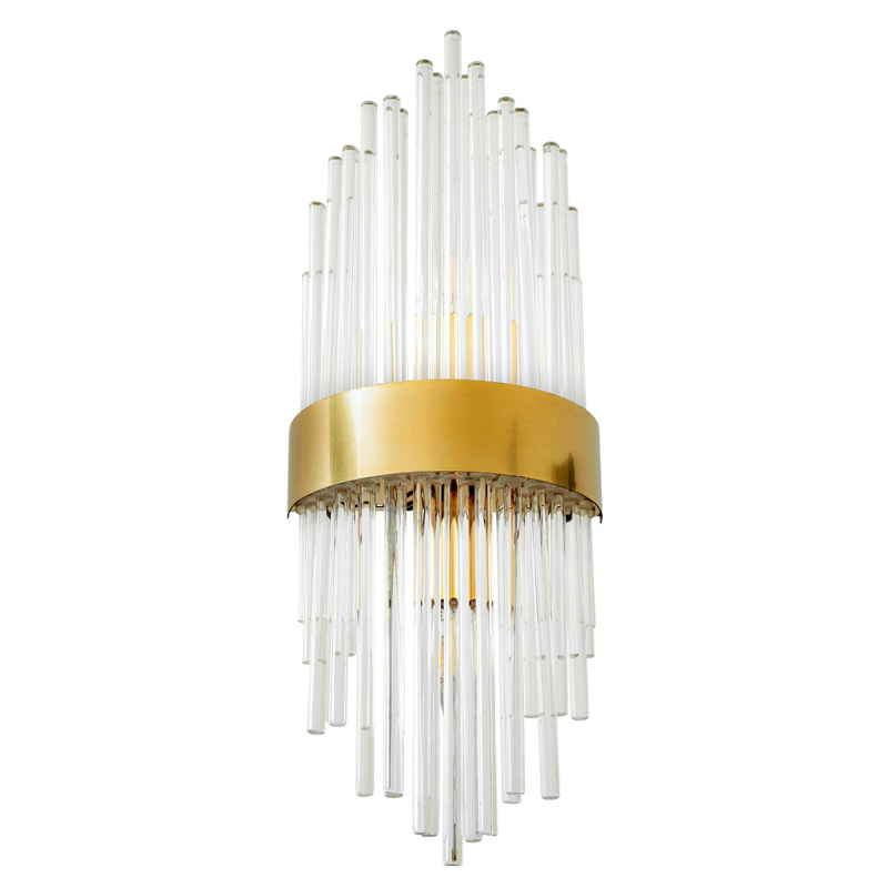 Хрустальное бра Flutes Brass Латунь в Брянске | Loft Concept 