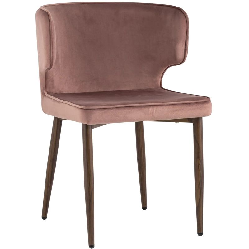 Стул Mateo Chair Пыльнно-Розовый Велюр Розовый пастельный Коричневый Стул Mateo Chair Пыльнно-Розовый Велюр Розовый пастельный Коричневый в Брянске | Loft Concept