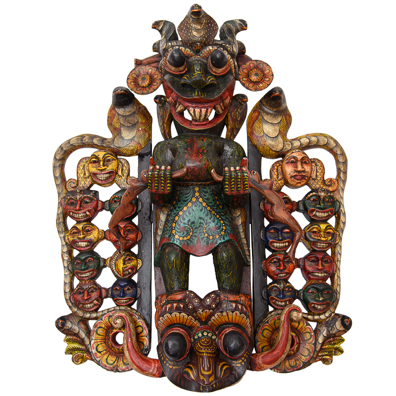 Маска "Maha Kola Sanniya" Medicine Demon Шри-Ланка Черный Мульти Маска "Maha Kola Sanniya" Medicine Demon Шри-Ланка Черный Мульти в Брянске | Loft Concept