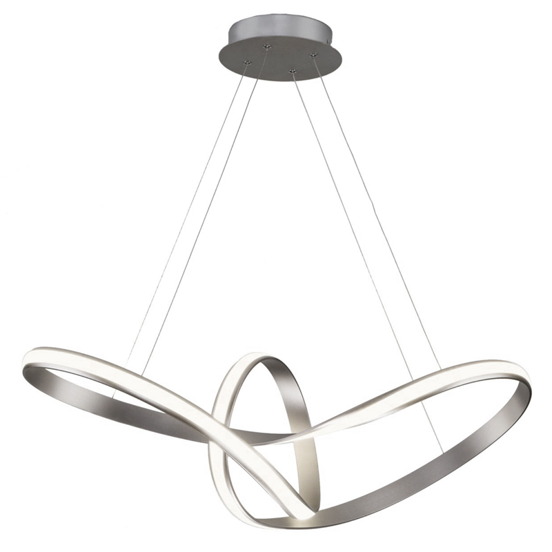 Люстра Mobius Strip Silver Chandelier Никель Сатин Люстра Mobius Strip Silver Chandelier Никель Сатин в Брянске | Loft Concept