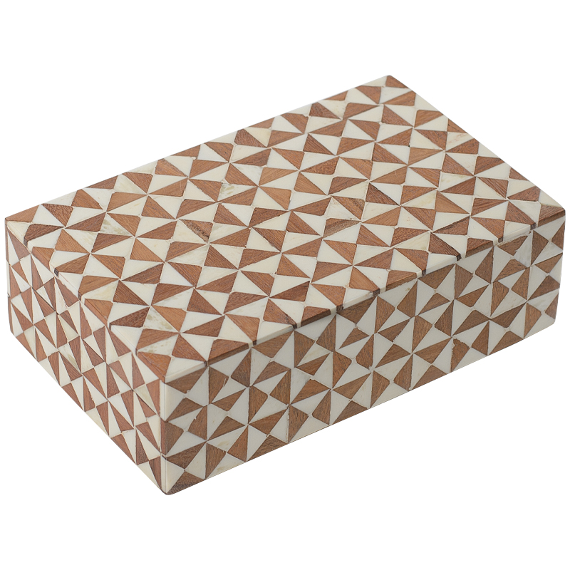 Шкатулка Wood Bone Inlay Box Древесина Белый в Брянске | Loft Concept 
