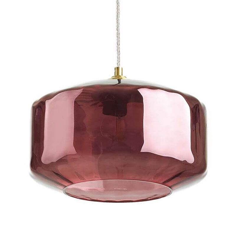Подвесной светильник Multicolored Glass Burgundy Бургундский красный Бронза Подвесной светильник Multicolored Glass Burgundy Бургундский красный Бронза в Брянске | Loft Concept