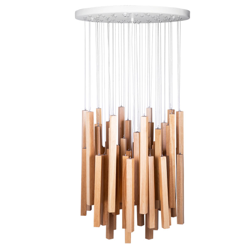 Подвесной светильник Wooden Eco Light Бежевый Подвесной светильник Wooden Eco Light Бежевый в Брянске | Loft Concept