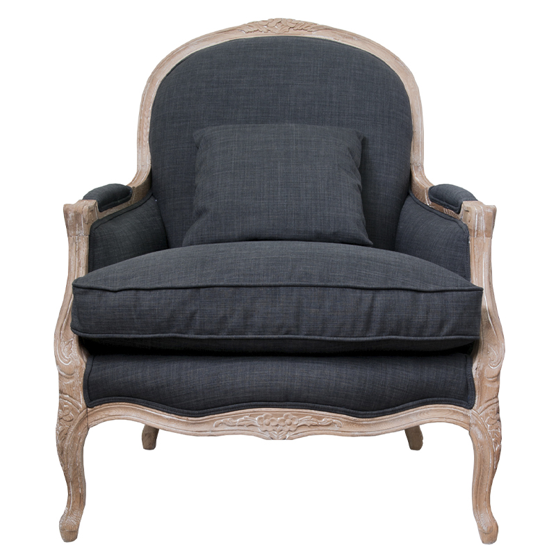 Кресло Ava Classical Armchair graphite flax Графит Коричневый Кресло Ava Classical Armchair graphite flax Графит Коричневый в Брянске | Loft Concept
