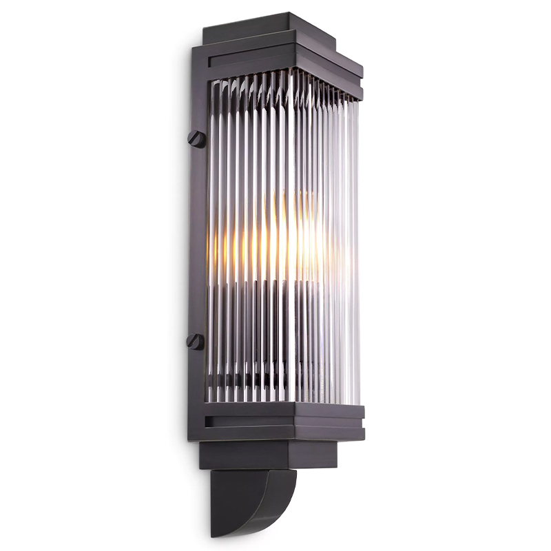 Бра Eichholtz Wall Lamp Bassett Bronze Темная бронза Прозрачное Стекло Бра Eichholtz Wall Lamp Bassett Bronze Темная бронза Прозрачное Стекло в Брянске | Loft Concept