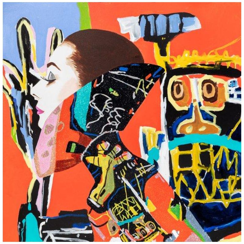 Картина She Dreamed of Basquiat in Orange Мульти Картина She Dreamed of Basquiat in Orange Мульти в Брянске | Loft Concept