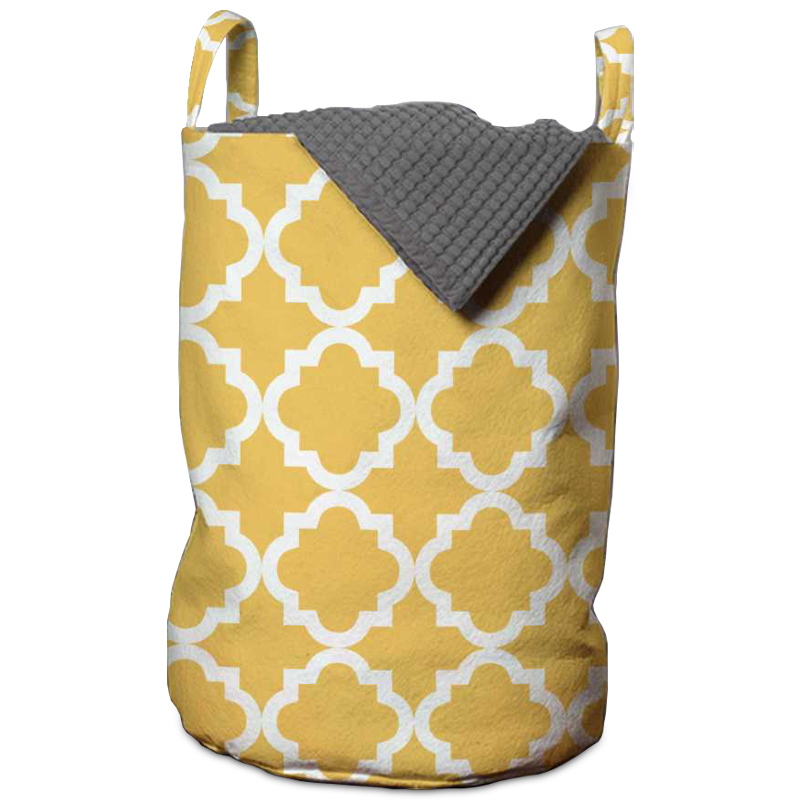 Корзина Yellow Ornament Basket Горчичный Корзина Yellow Ornament Basket Горчичный в Брянске | Loft Concept