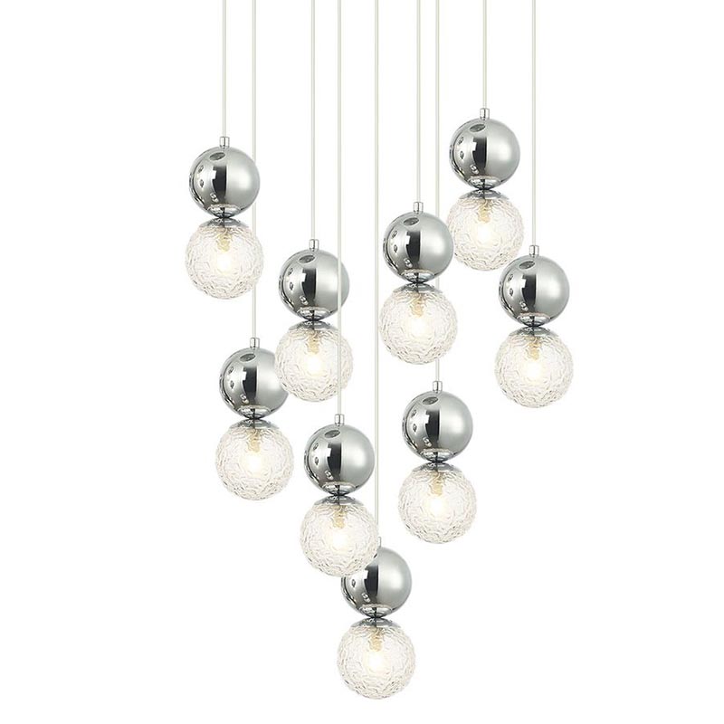 Люстра Lennert Chrome Cascade Chandelier Хром Прозрачное Стекло Люстра Lennert Chrome Cascade Chandelier Хром Прозрачное Стекло в Брянске | Loft Concept