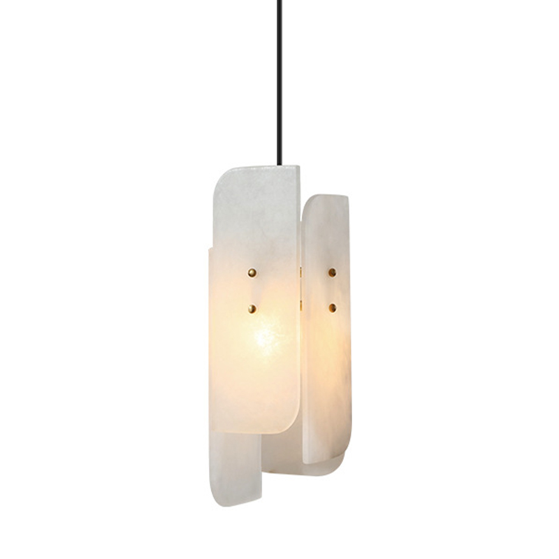 Подвесной светильник Ancel Hanging Light Белый Мрамор Bianco Глянцевое золото в Брянске | Loft Concept 