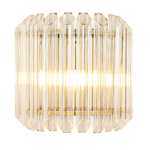 Бра Hexagon Wall Lamp прозрачное стекло Прозрачный Золотой Бра Hexagon Wall Lamp прозрачное стекло Прозрачный Золотой в Брянске | Loft Concept